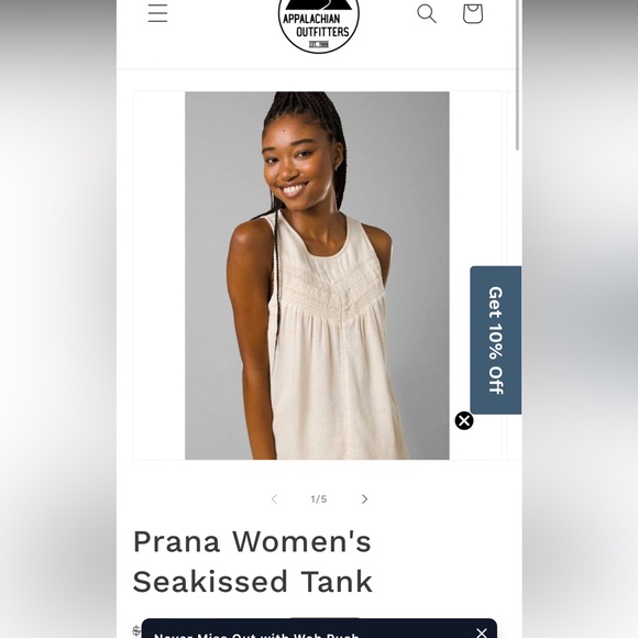 Prana women’s Seakissed Tank - Picture 8 of 10